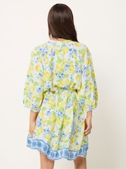 PixieGirl Petite Yellow Tie Waist Shirt Dress - Image 3 of 5
