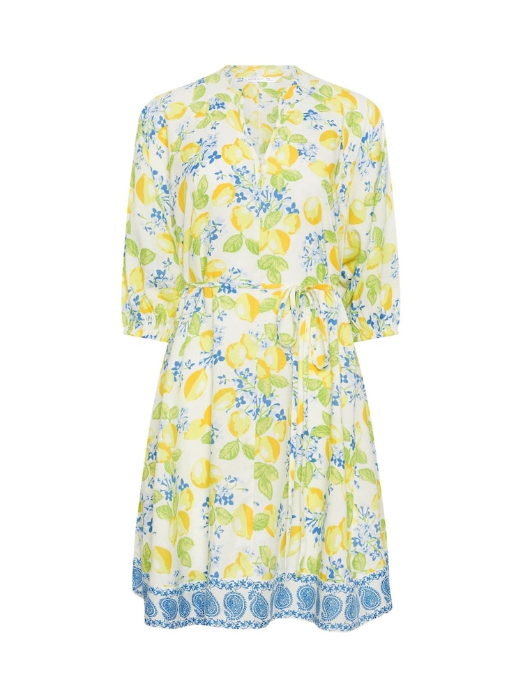PixieGirl Petite Yellow Tie Waist Shirt Dress - Image 5 of 5