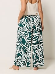 Yours Curve Green Wide Leg Trousers - Image 3 of 5