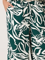 Yours Curve Green Wide Leg Trousers - Image 4 of 5