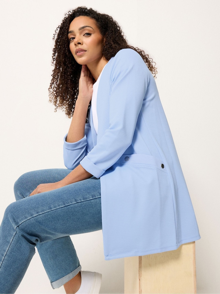 M&Co Blue Textured Jersey Jacket - Image 1 of 5