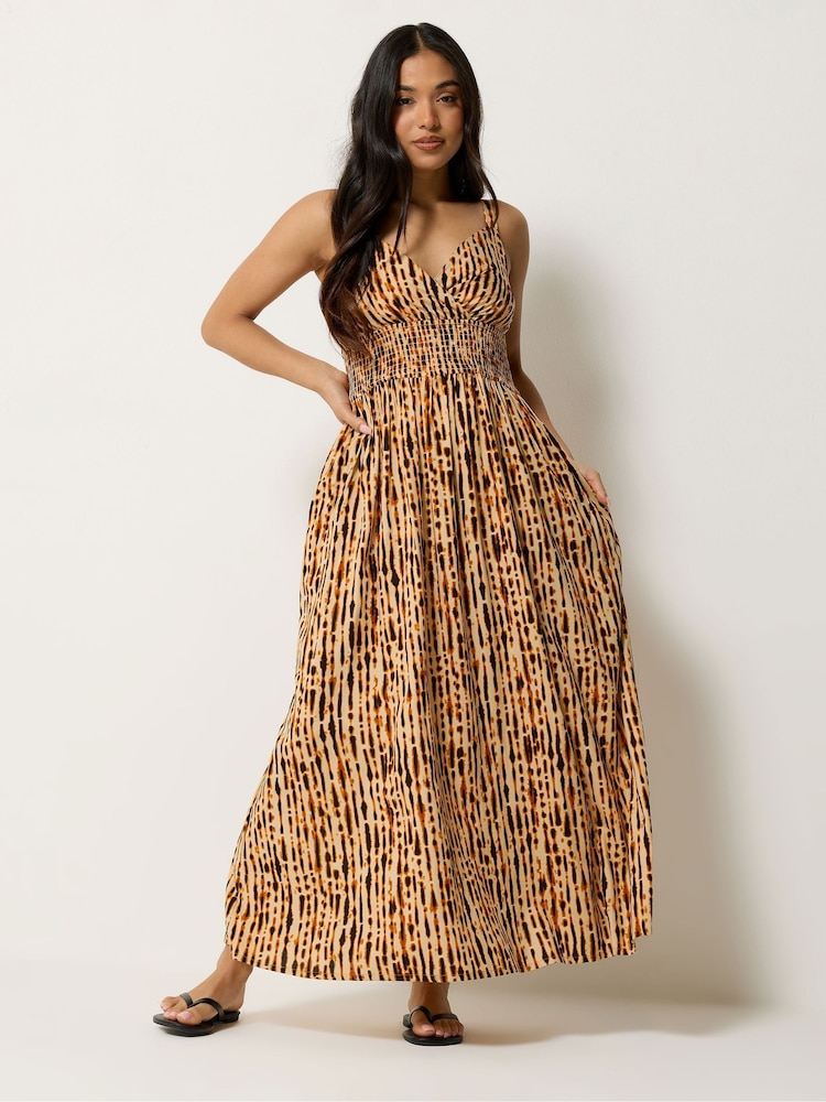 PixieGirl Natural Wrap Maxi Dress - Image 1 of 5 PixieGirl Natural Wrap Maxi Dress - Image 1 of 5