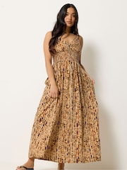 PixieGirl Natural Wrap Maxi Dress - Image 2 of 5