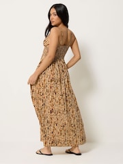 PixieGirl Natural Wrap Maxi Dress - Image 3 of 5