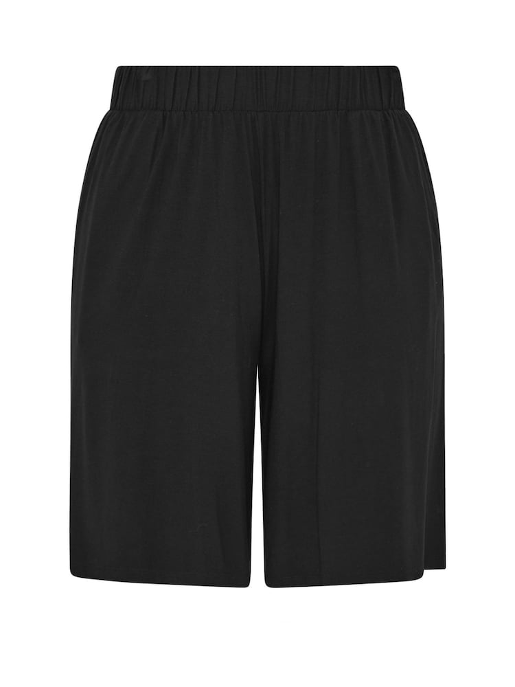 Yours Curve Black Pull On Jersey Shorts - Image 5 of 5 Yours Curve Black Pull On Jersey Shorts - Image 5 of 5