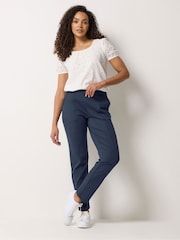 M&Co Blue Ponte Seam Detail Trousers - Image 2 of 5