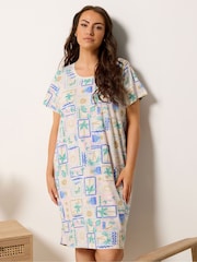 Νυχτικό με ντεκολτέ Yours Curve Postcards - Εικόνα 1 από 5