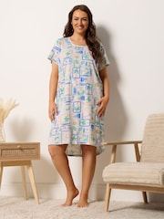 Νυχτικό με ντεκολτέ Yours Curve Postcards - Εικόνα 2 από 5