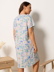 Νυχτικό με ντεκολτέ Yours Curve Postcards - Εικόνα 3 από 5