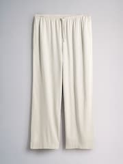 The Set Sleeveless Shell Top and Wide Leg Trousers Co-Ord With Linen Cream - Image 3 of 5
