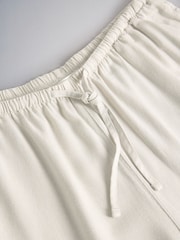 The Set Sleeveless Shell Top and Wide Leg Trousers Co-Ord With Linen Cream - Image 5 of 5