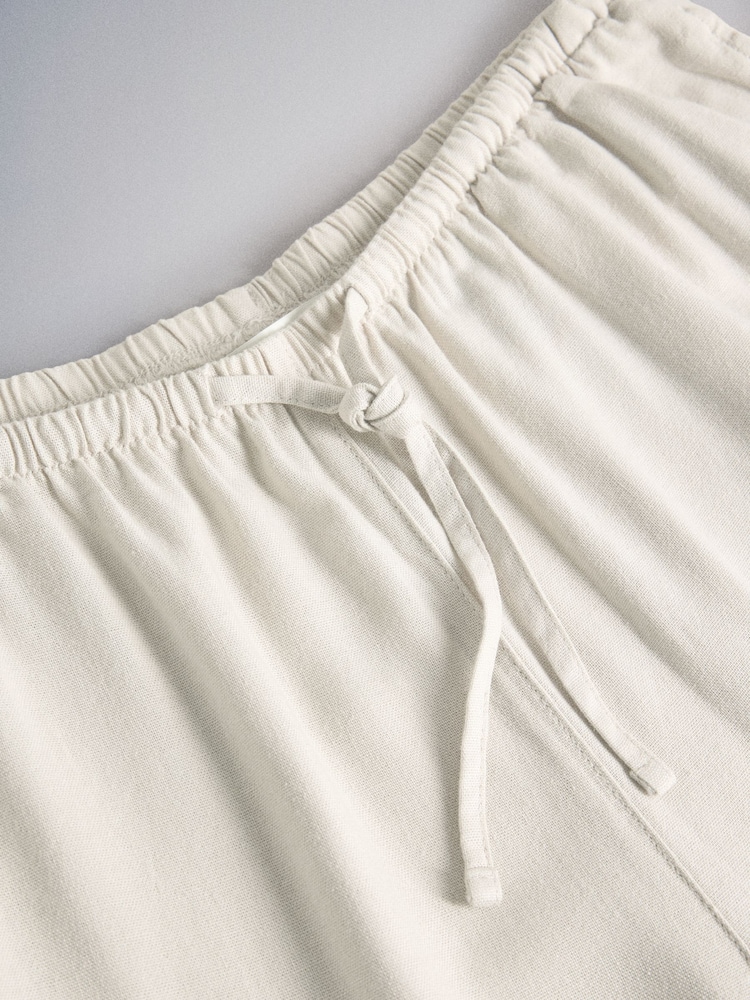 The Set Sleeveless Shell Top and Wide Leg Trousers Co-Ord With Linen Cream - Image 5 of 5 The Set Sleeveless Shell Top and Wide Leg Trousers Co-Ord With Linen Cream - Image 5 of 5