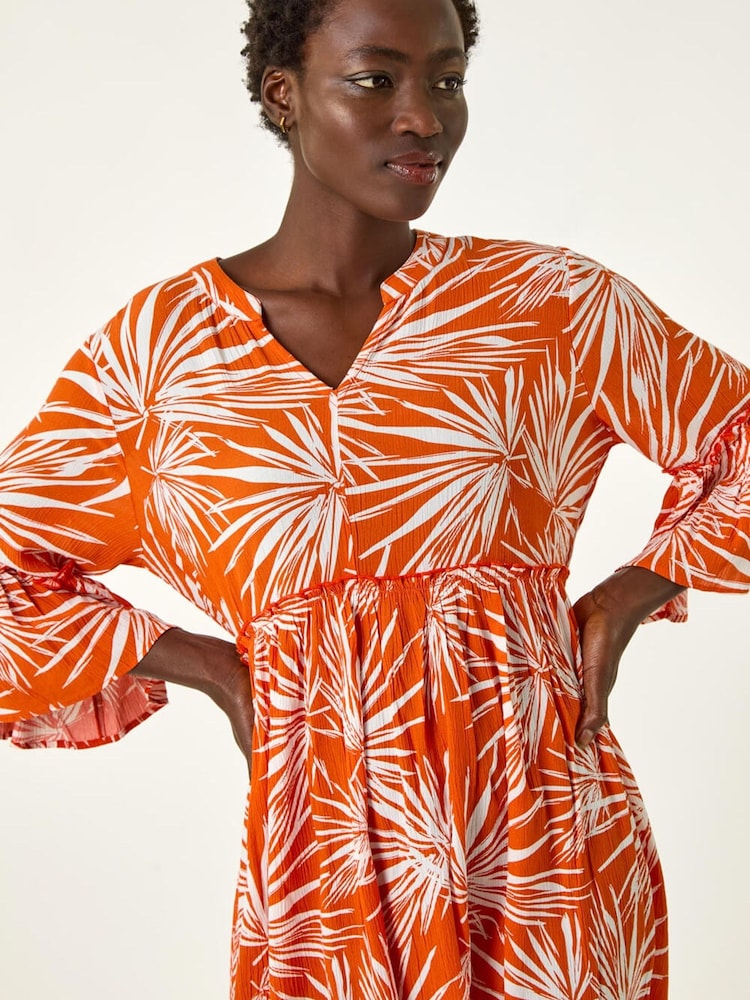 smock dress orange Bohemian Dress Bohemian Look For Women Peacock Primrose Boho 70s Smock Dress Burnt Orange All About