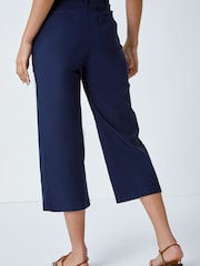 Roman Blue Cropped Stretch Trousers - Image 3 of 8
