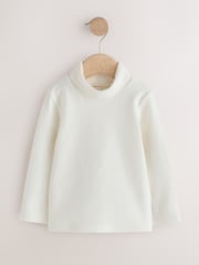 Cream Long Sleeve Roll Neck Top (3mths-7yrs) - Image 4 of 7