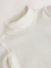 Cream Long Sleeve Roll Neck Top (3mths-7yrs) - Image 6 of 7