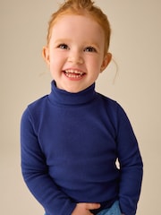 Navy Long Sleeve Roll Neck Top (3mths-7yrs) - Image 2 of 7