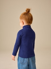 Navy Long Sleeve Roll Neck Top (3mths-7yrs) - Image 3 of 7