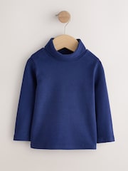 Navy Long Sleeve Roll Neck Top (3mths-7yrs) - Image 4 of 7