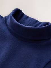 Navy Long Sleeve Roll Neck Top (3mths-7yrs) - Image 6 of 7