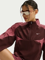 Nike Mystic Date Brown Tempo Dri FIT 1/2 Zip Running Jacket - Image 1 of 6