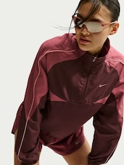 Nike Mystic Date Brown Tempo Dri FIT 1/2 Zip Running Jacket - Image 2 of 6