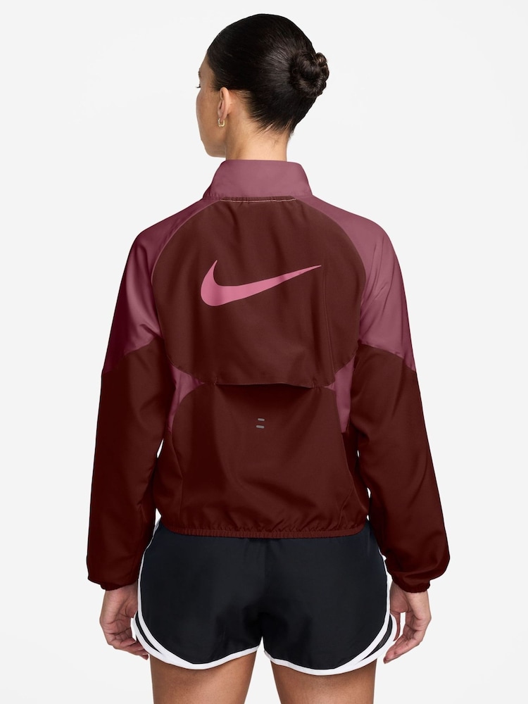 Nike Mystic Date Brown Tempo Dri FIT 1/2 Zip Running Jacket - Image 6 of 6 Nike Mystic Date Brown Tempo Dri FIT 1/2 Zip Running Jacket - Image 6 of 6