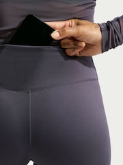 Nike Gridiron Grey One Seamless Front High Waisted Full Length Leggings - Image 5 of 6