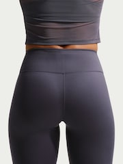 Nike Gridiron Grey One Seamless Front High Waisted Full Length Leggings - Image 6 of 6