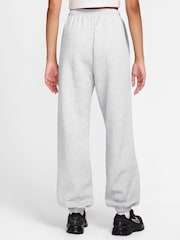 Nike Birch White Studio Fleece Oversized Cuffed Joggers - Image 2 of 3