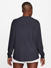 Nike Gridiron Grey One Relaxed Dri-FIT Long Sleeve Top - Image 2 of 3