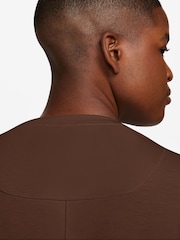 Nike Cacao Wow Brown One Relaxed Dri-FIT Long Sleeve Top - Image 3 of 3