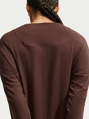 Nike Cacao Wow Brown One Relaxed Dri-FIT Long Sleeve Top - Image 5 of 5