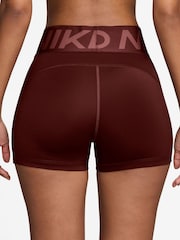 Nike Mystic Date Brown Pro Sculpt High-Waisted 3" Biker Shorts - Image 2 of 3