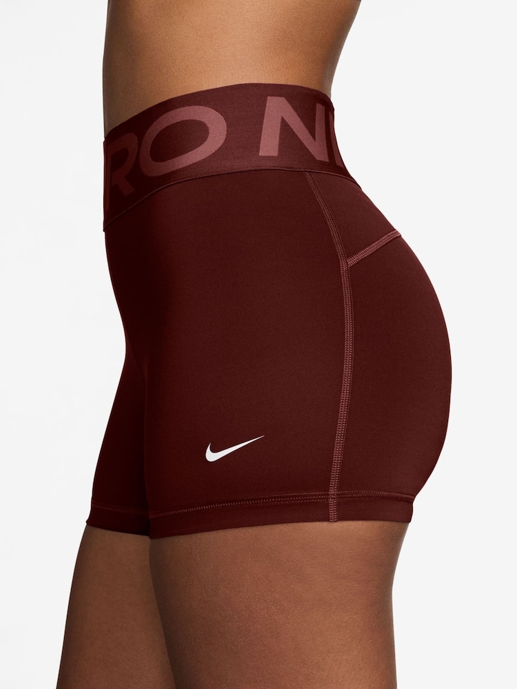 Nike Mystic Date Brown Pro Sculpt High-Waisted 3" Biker Shorts - Image 3 of 3