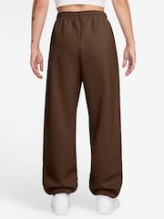 Nike Cacao Wow Brown Studio Fleece Oversized Cuffed Joggers - Image 2 of 3