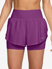 Nike Bold Berry Tempo Flow Dri-FIT High-Waisted 2-in-1 Running Shorts - Image 1 of 5