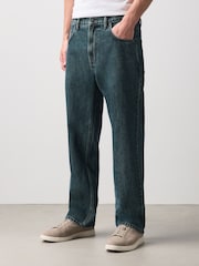 Dark Green Straight Fit Vintage Jeans - Image 1 of 6