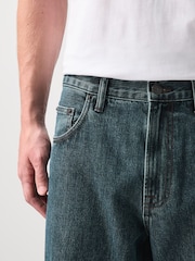 Dark Green Straight Fit Vintage Jeans - Image 5 of 6