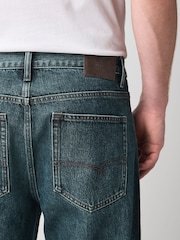 Dark Green Straight Fit Vintage Jeans - Image 6 of 6