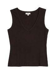 Albaray Black V-Neck Rib Vest - Image 5 of 5
