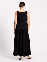 Albaray Black High Neck Mixed Vest Dress - Image 2 of 4