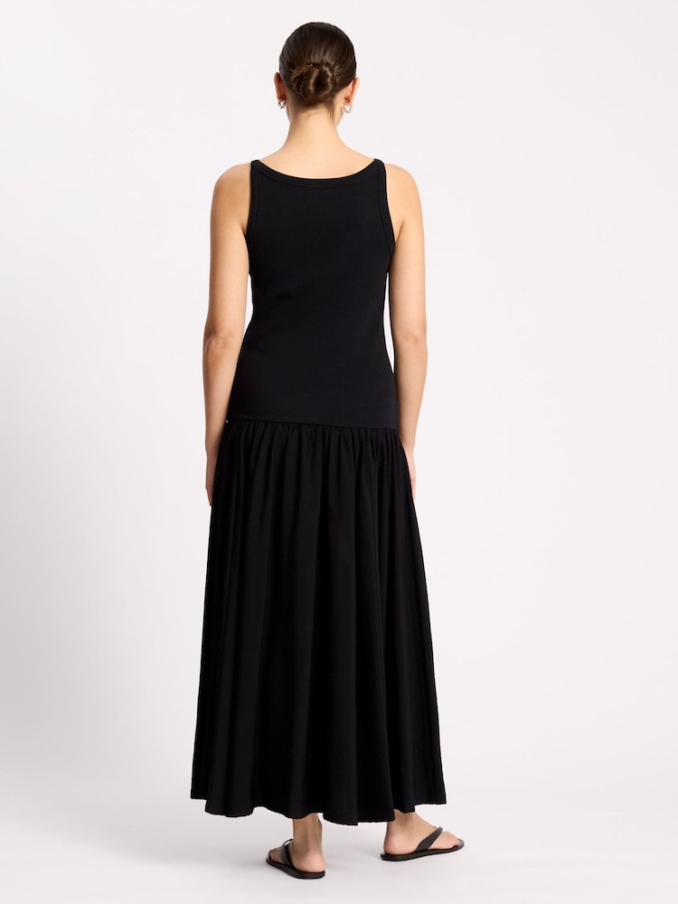 Albaray Black High Neck Mixed Vest Dress - Image 2 of 4