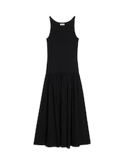 Albaray Black High Neck Mixed Vest Dress - Image 4 of 4