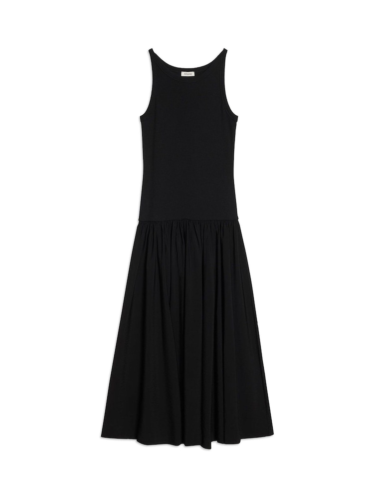 Albaray Black High Neck Mixed Vest Dress - Image 4 of 4