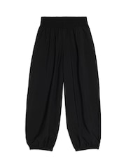 Albaray Black Shirred Waist Hareem Trousers - Image 6 of 6