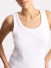 Albaray White Scoop Rib Vest - Image 3 of 4