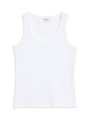 Albaray White Scoop Rib Vest - Image 4 of 4