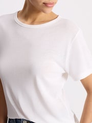 Albaray White Linen T-Shirt - Image 3 of 4