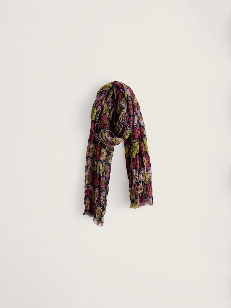 Seasalt Cornwall Blue Floral Larissa Scarf - Image 2 of 5 Seasalt Cornwall Blue Floral Larissa Scarf - Image 2 of 5